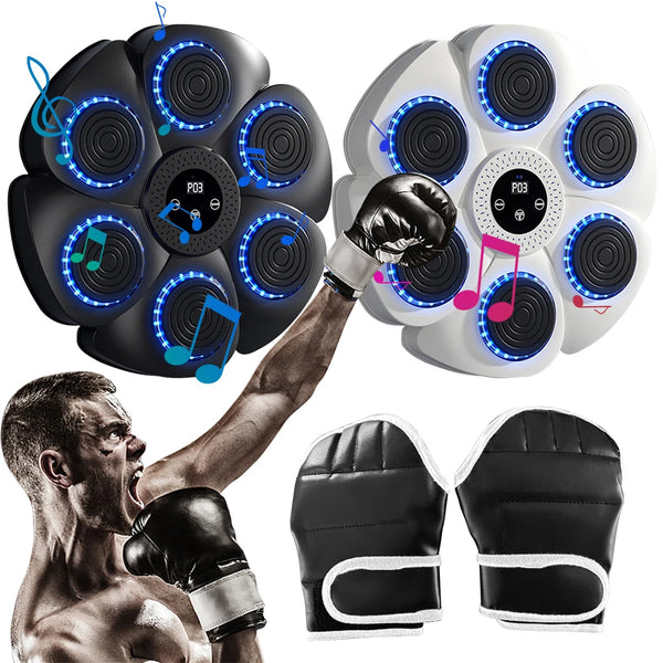 Macchina Da Boxe Musicale Con Bluetooth - 9 Velocità, Guanti Inclusi, LED, Per Allenamento Casa - Foto 5