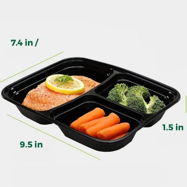 3 Compartment Meal Prep Containers