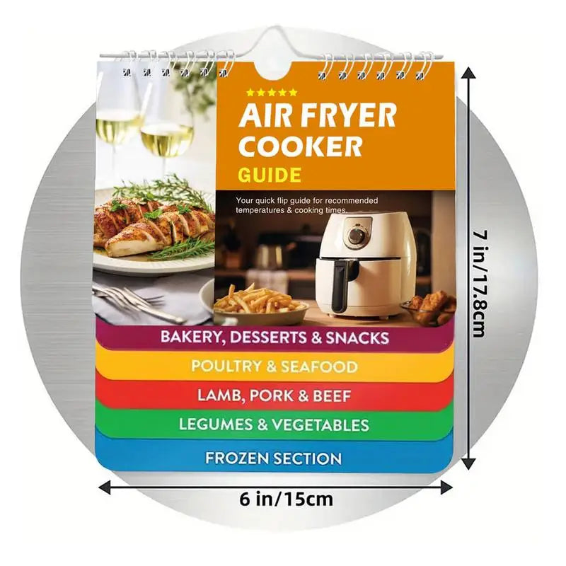 Magnetic Air Fryer Cookbook Chart