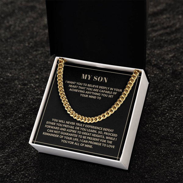 To My Son - Cuban Link Chain