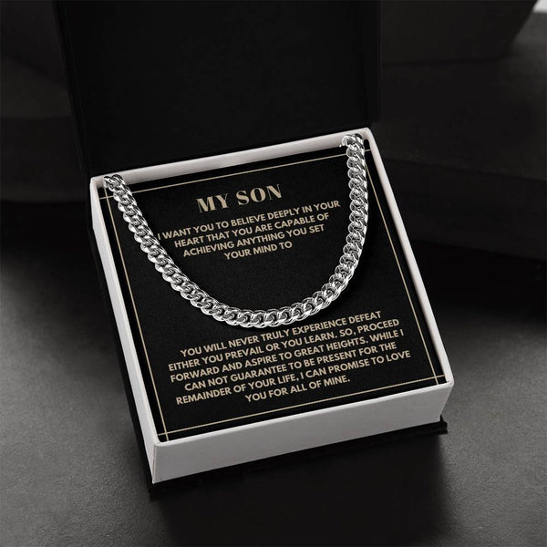 To My Son - Cuban Link Chain