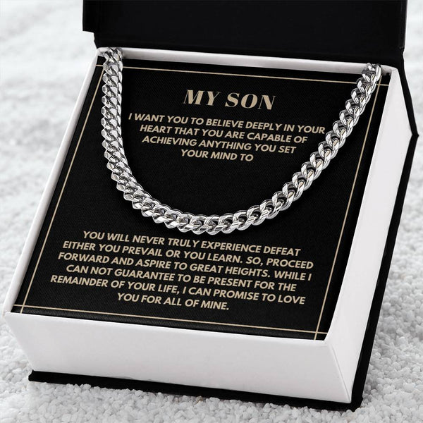 To My Son - Cuban Link Chain
