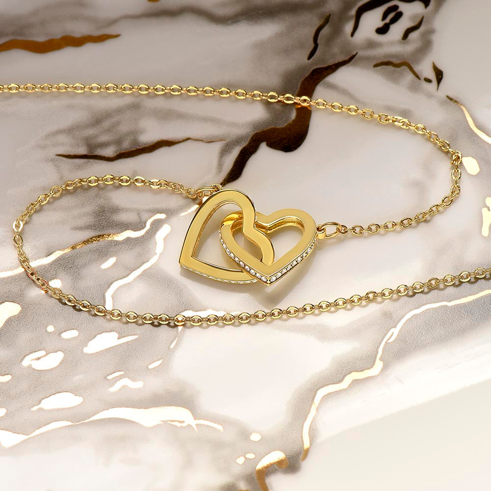 To My Wife - Interlocking Hearts Necklace